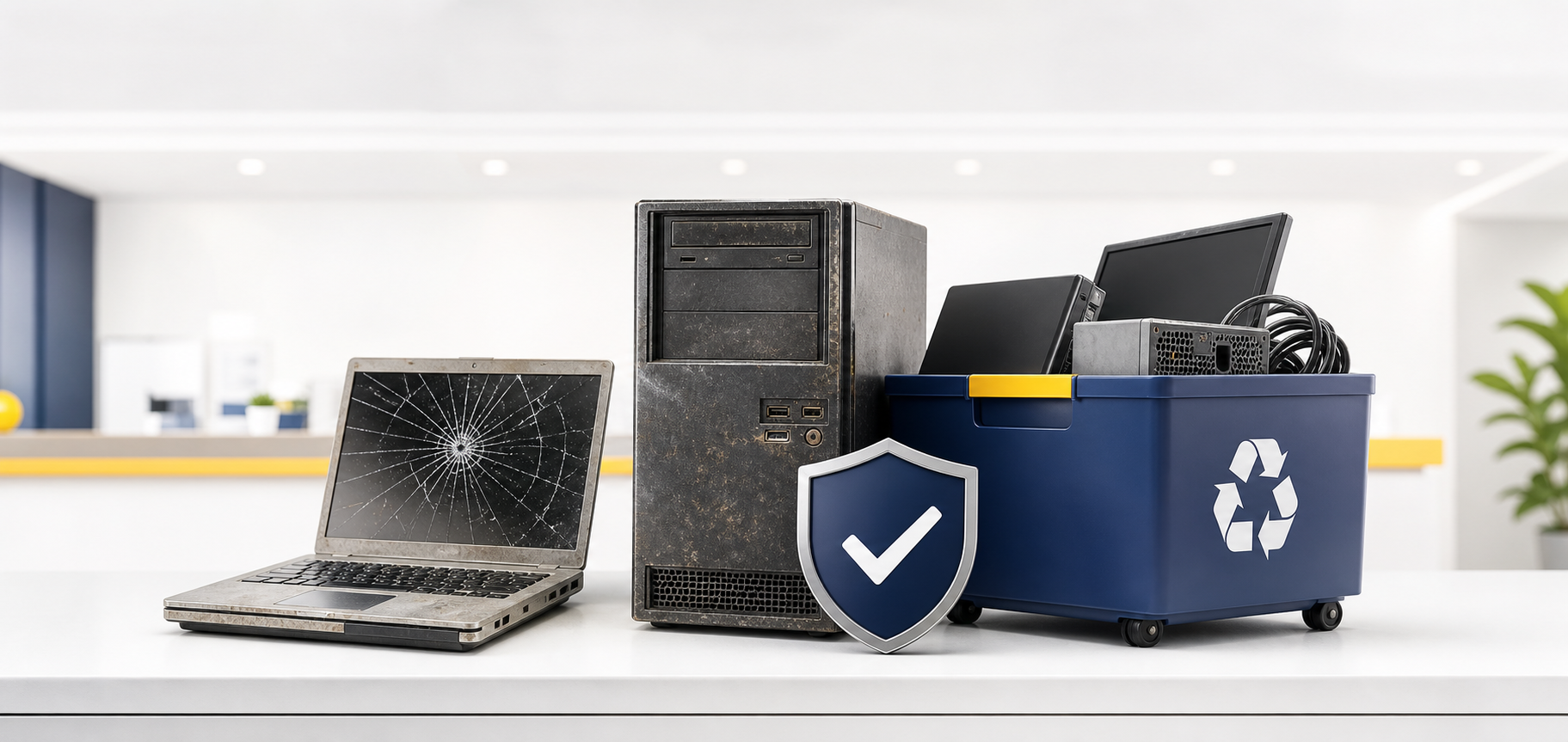 壊れたPCや古いPCの無料処分のイメージ