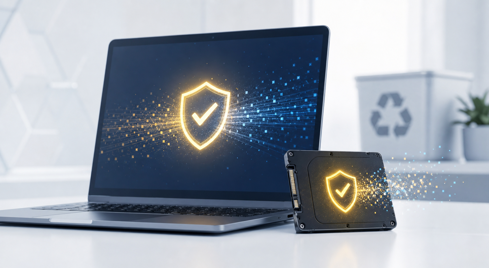 PCのデータ消去と安全な処分のイメージ